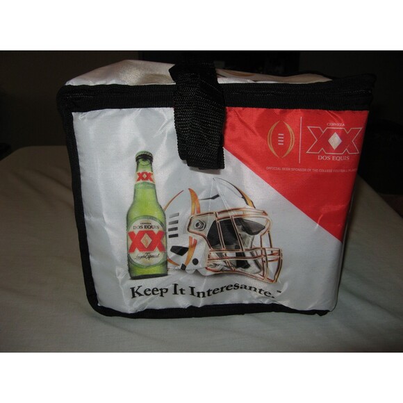 Dos Equis Beer Cerveza College Footbal Playoff Soft Insulated Square Cooler - Picture 2 of 6